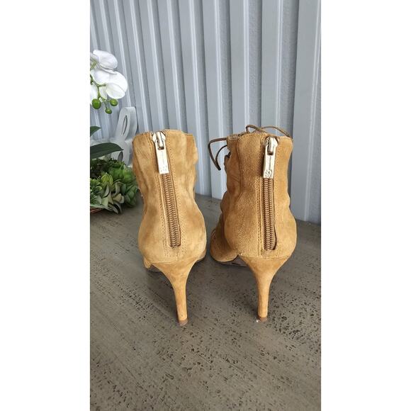Jessica Simpson Tan Suede Leather Lace-Up Heeled Sandals – Size 7M - Picture 5 of 6